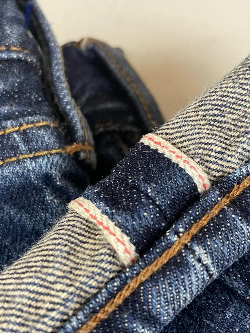 Polo Ralph Lauren Selvedge Jeans Mens 38 x 32 Slim Straight Dark Wash Denim 135